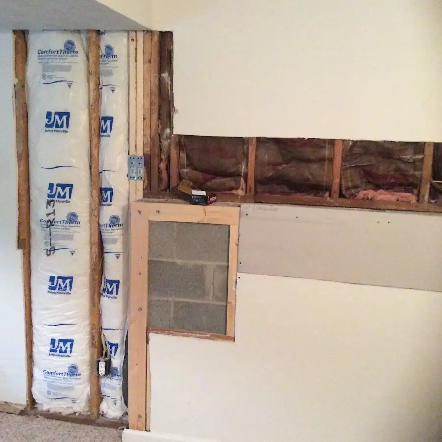 Wall insulation replacement during Structural Drying in Canton